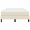vidaXL Bedframe met matras Cr&egrave;me 120 x 200 cm Stof