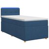 vidaXL Boxspringbed met matras met hoofdeinde Blauw 90 x 200 cm Stof