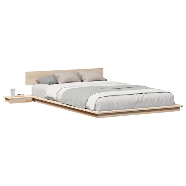 vidaXL Bedframe Bruin 140 x 190 cm Hout