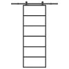vidaXL Schuifdeur met beslag 76x205 cm ESG-glas en aluminium