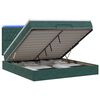 vidaXL Ottoman Bed met Matrassen en LED Donkergroen 140 x 190 cm