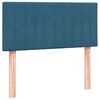 vidaXL Boxspring met matras fluweel donkerblauw 100x210 cm