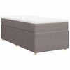 vidaXL Boxspring met matras stof taupe 80x200 cm