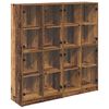 vidaXL Highboard 2 st Oud Hout 68 x 37 x 142 cm Bewerkt hout