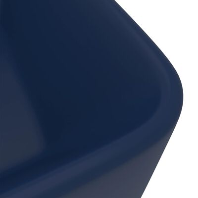 vidaXL Wastafel 41x30x12 cm keramiek mat donkerblauw