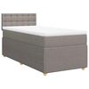 vidaXL Boxspring met matras stof taupe 100x200 cm