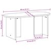 vidaXL Salontafel Naturel 80 x 39,5 x 35 cm Massief grenenhout