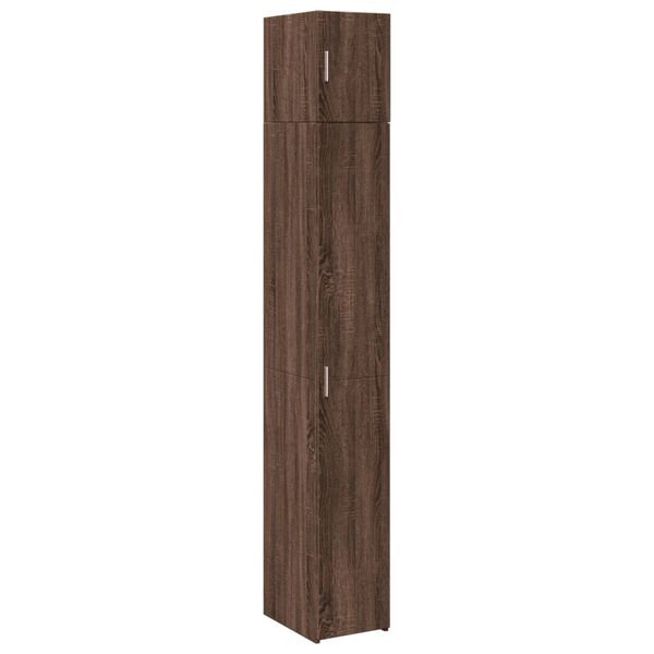 vidaXL Opbergkast smal 30x42,5x225 cm bewerkt hout bruin eikenkleurig