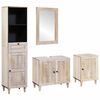 vidaXL Badkamermeubelset met lade met plank 4 pcs Wit Bewerkt hout