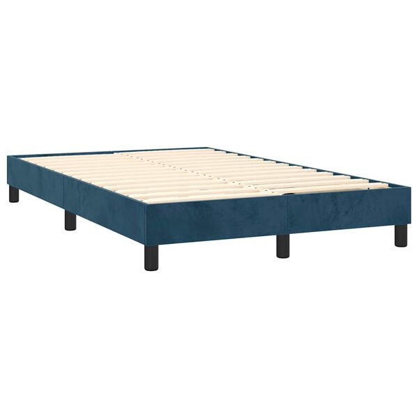 vidaXL Boxspring bed 120x200 cm fluweel donkerblauw