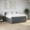 vidaXL Boxspring met matras stof donkergrijs 180x200 cm