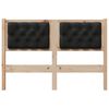 vidaXL Hoofdbord Anders Bruin en zwart 120 cm Massief grenenhout
