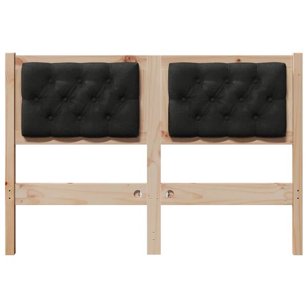 vidaXL Hoofdbord Anders Bruin en zwart 120 cm Massief grenenhout