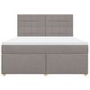 vidaXL Boxspring met matras stof taupe 180x200 cm