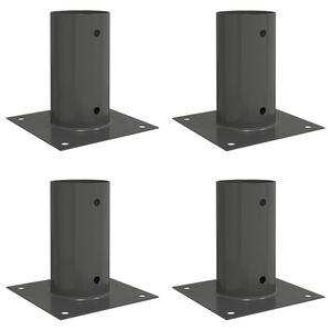 vidaXL Ronde grondanker 4 st Antraciet 15 x 15 x 15 cm Metaal