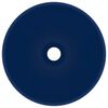 vidaXL Wastafel rond 32,5x14 cm keramiek mat donkerblauw