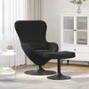 vidaXL Egg Chair met Voetsteun Zwart 63 x 73 x 90 cm Fluweel