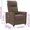 vidaXL Massagestoel stof taupe