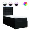 vidaXL Boxspring met matras stof zwart 90x190 cm