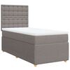 vidaXL Boxspring met matras stof taupe 90x200 cm