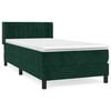 vidaXL Boxspring met matras fluweel donkergroen 90x190 cm