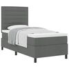 vidaXL Boxspringbed met matras Donkergrijs 80 x 200 cm Stof