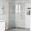 vidaXL Inloop Douche Wand Goud 140 x 195 cm gehard glas