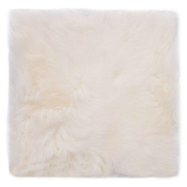 vidaXL Stoelkussens 2 st 40x40 cm echt schapenvacht wit
