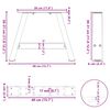 vidaXL Salontafelpoten 2 st A-vormig 40x(30-31) cm staal antraciet