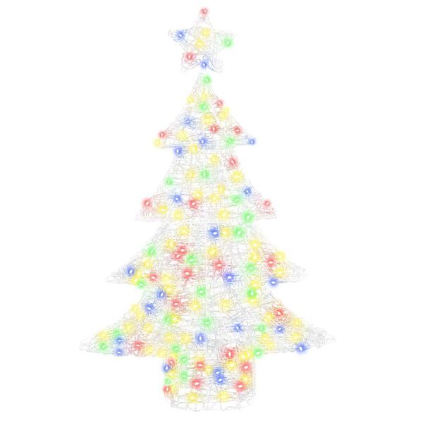vidaXL Kerstboom met 100 LED Multikleur 120 cm Acryl