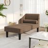 vidaXL Chaise longue met bolster stof bruin