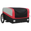 vidaXL Fietstrailer 45 kg ijzer zwart en rood