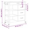 vidaXL Keukentrolley MONZA 84x40x88,5 cm massief grenenhout