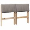 vidaXL Gestoffeerd hoofdbord Taupe 120 cm Massief grenenhout