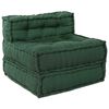 vidaXL Modulair bank 4 pcs Groen Stof