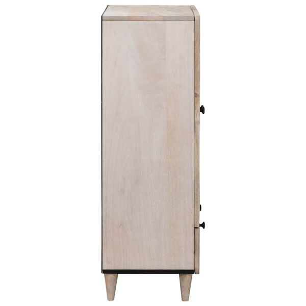 vidaXL Highboard met lade Wit 60 x 33 x 100 cm massief mangohout