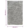 vidaXL Vloerkleed shaggy hoogpolig 50 mm 200x290 cm grijs