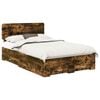 vidaXL Bedframe met lade Gerookt eiken 120 x 200 cm Bewerkt hout