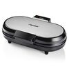 Bestron Wafelijzer ADWM730S hartvormig dubbel 1200 W zwart en zilver