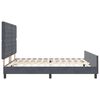 vidaXL Boxspringbed met hoofdeinde Donkergrijs 180 x 200 cm Fluweel