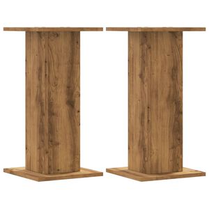 vidaXL Plantenstandaards 2 st 30x30x60 cm hout artisanaal eiken