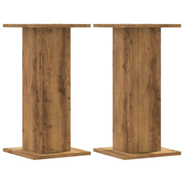 vidaXL Plantenstandaards 2 st 30x30x60 cm hout artisanaal eiken