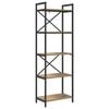 vidaXL Boekenkast 5-laags 56 x 34 x 171 cm Bewerkt hout Artisan Eiken