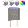 vidaXL Hoofdbord LED 83x16x118/128 cm fluweel lichtgrijs