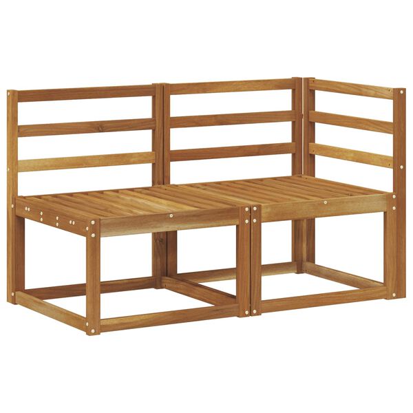 vidaXL Outdoor Midden- en Hoeksalon 2 Stuk Naturel Massief Acaciahout