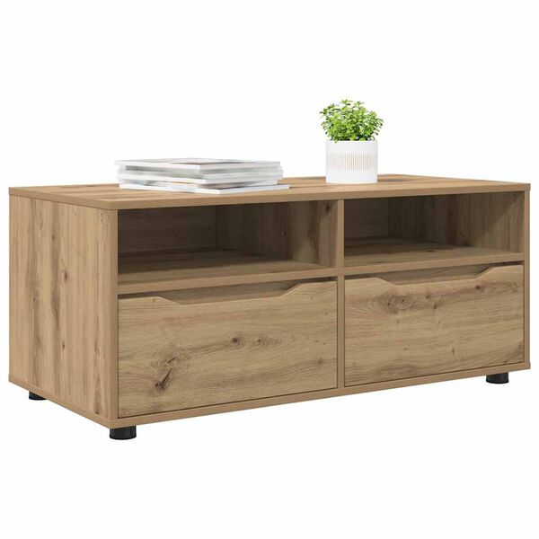 vidaXL TV-kast met lade Artisan Eiken 100 x 48 x 43 cm Bewerkt hout