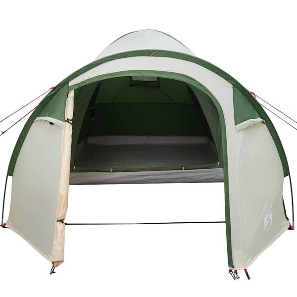 vidaXL Koepeltent Koepel met dak met opslag Groen 384 x 254 x 170 cm