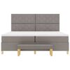 vidaXL Boxspring bed met matras met hoofdeinde Taupe 200 x 200 cm Stof