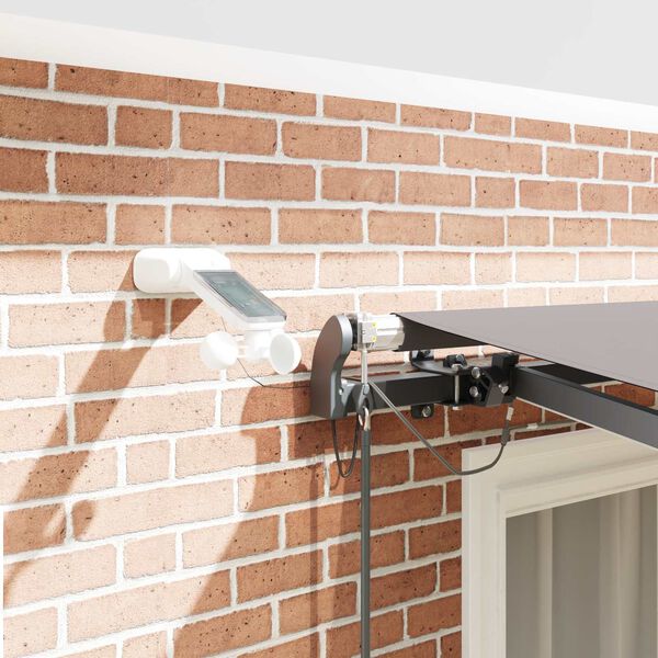 vidaXL Inklapbaar Zonnescherm met Lichtgrijs 300 x 250 cm Stof