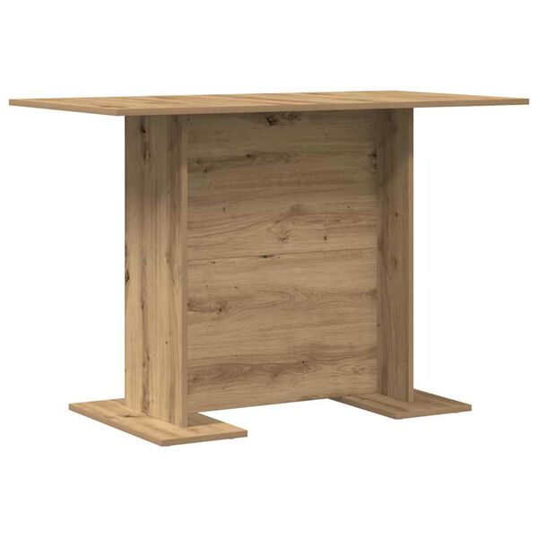 vidaXL Eettafel artisanaal eikenkleurig 110 x 60 x 75 cm Bewerkt hout